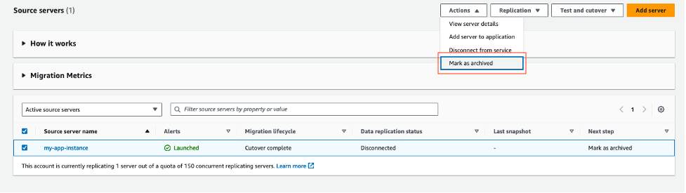GCP AWS mark as archived
