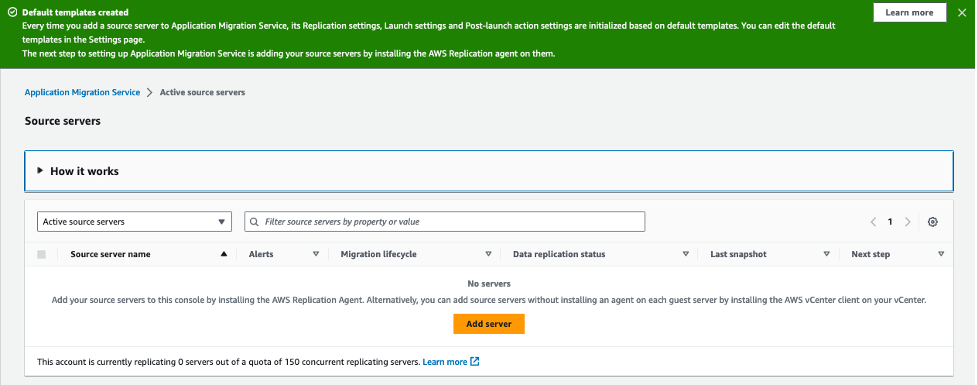 GCP AWS service initiation completed