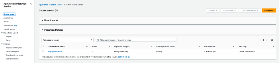 GCP AWS monitor replication