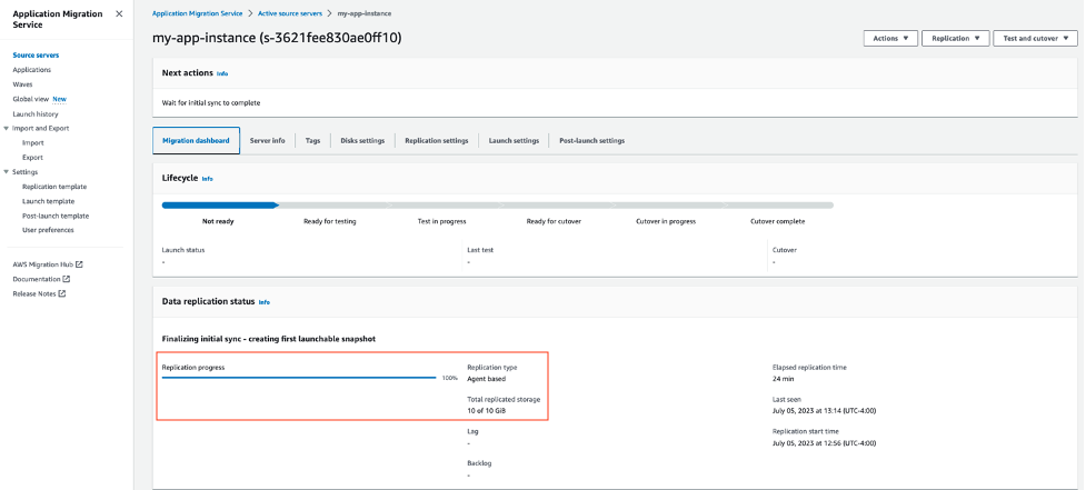 GCP AWS migration dashboard