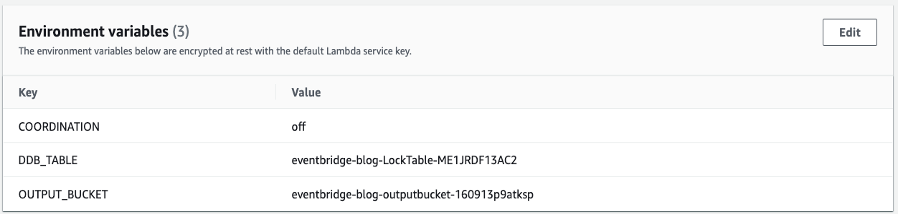 Environment variables with COORDINATION set to off