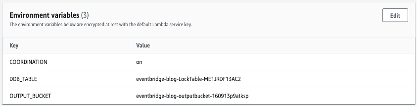 Environment variables with COORDINATION set to on