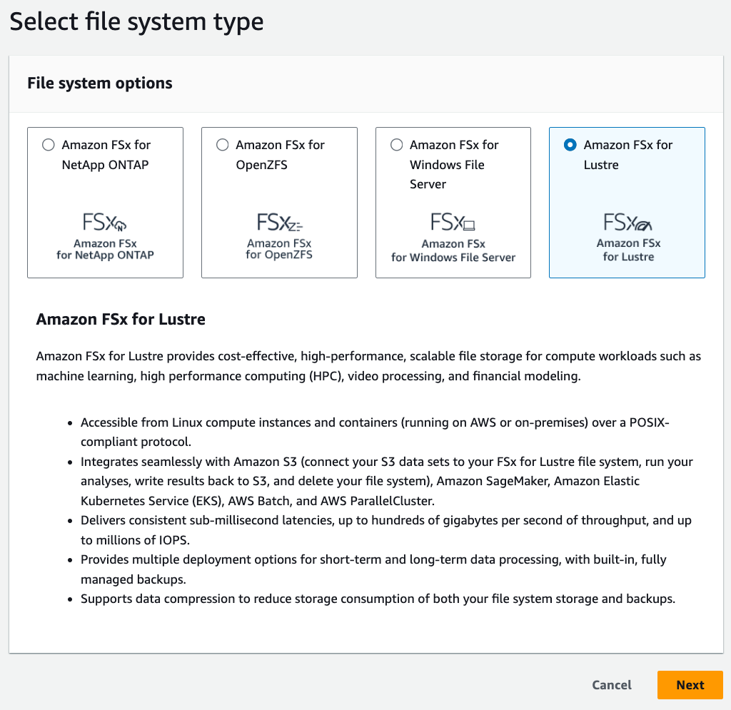Select File System Type