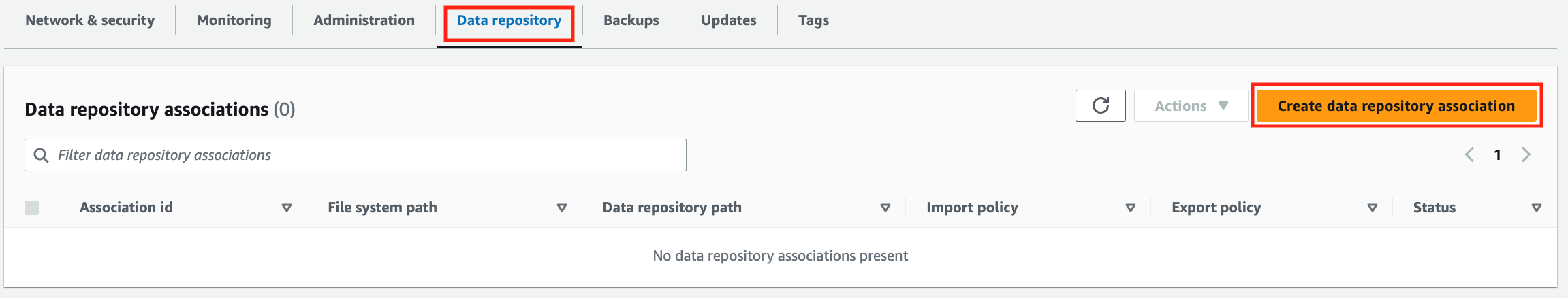 Data Repository Association