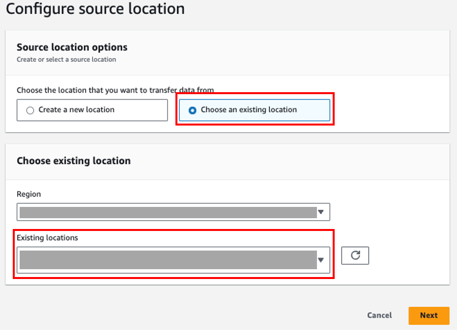Configure Source Location