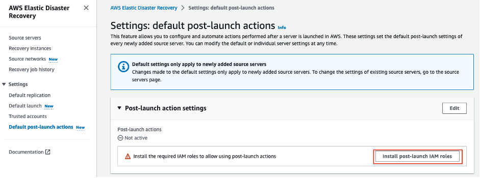Installing post-launch IAM roles