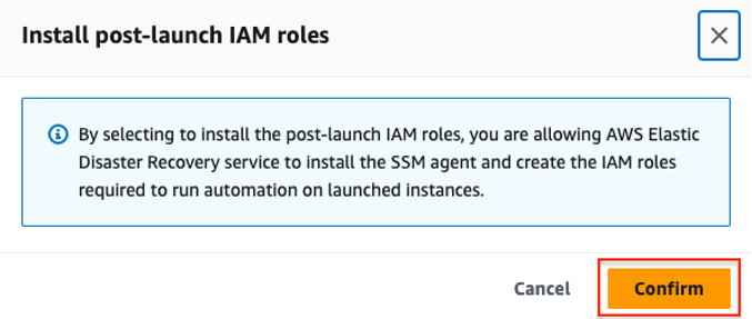 Confirming the creation of post-launch IAM roles