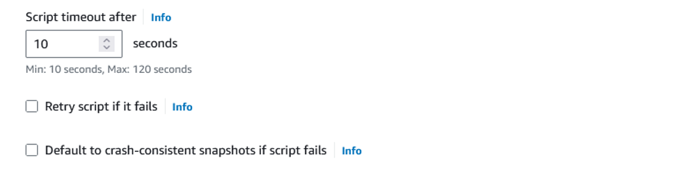 Options to set script timeout