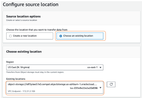 Configure source location