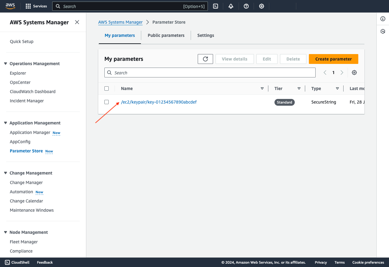 3.1-GettinKeyPairContent-Step5-SelectParameter