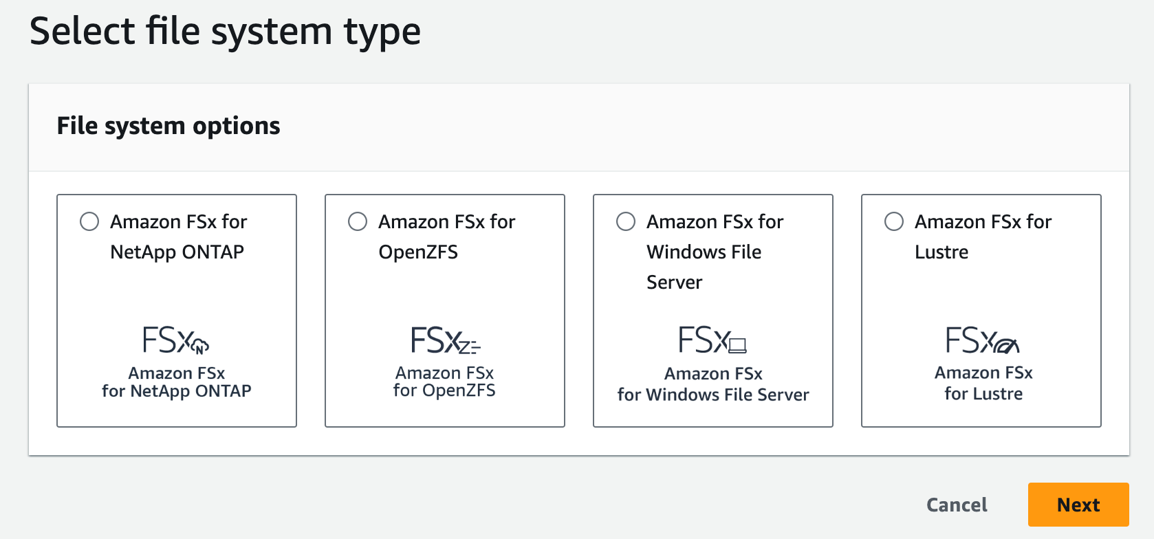 File system options
