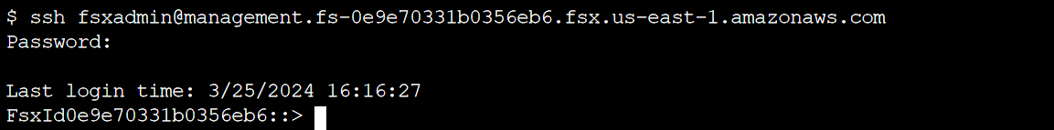 Figure 7: Logging in with new password