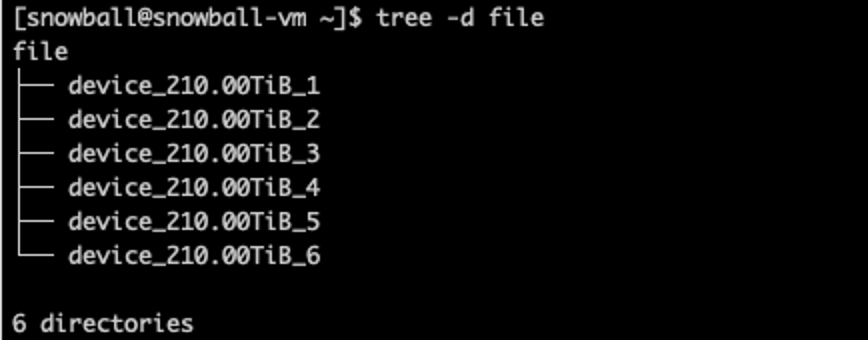 screenshot of the directory showing the list of files generated by the snowTransfer gen_list command