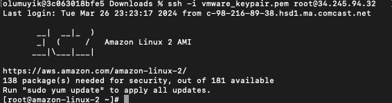 Figure 2.17: Connecting to the EC2 instance using the attached key pair