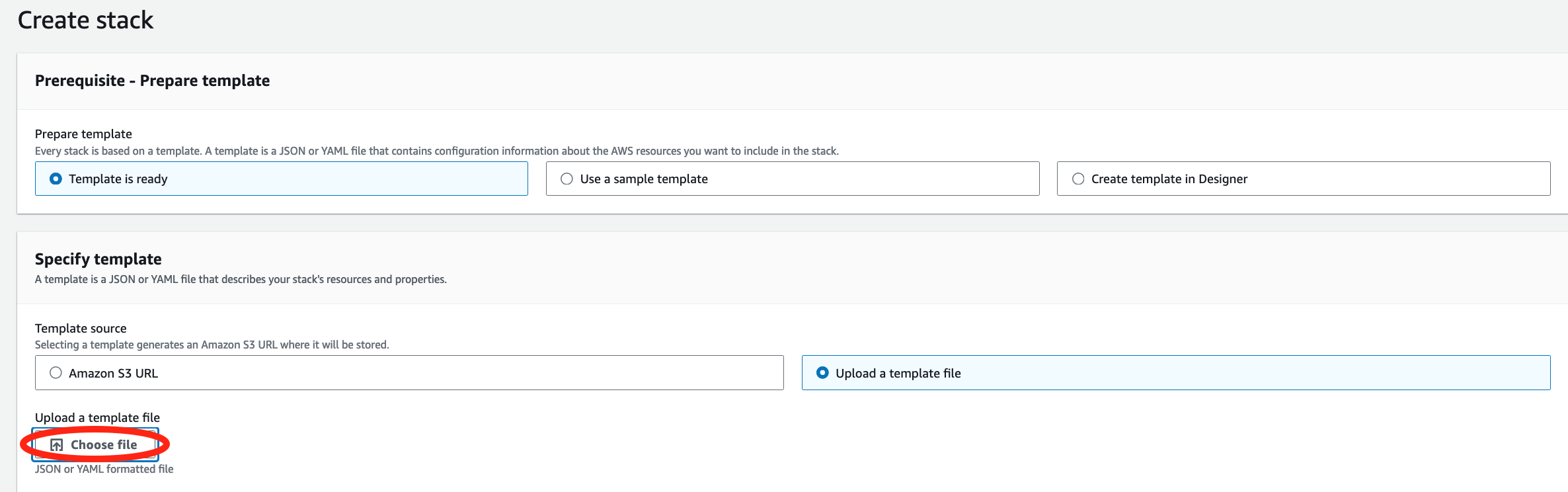 Figure 3: Choose file