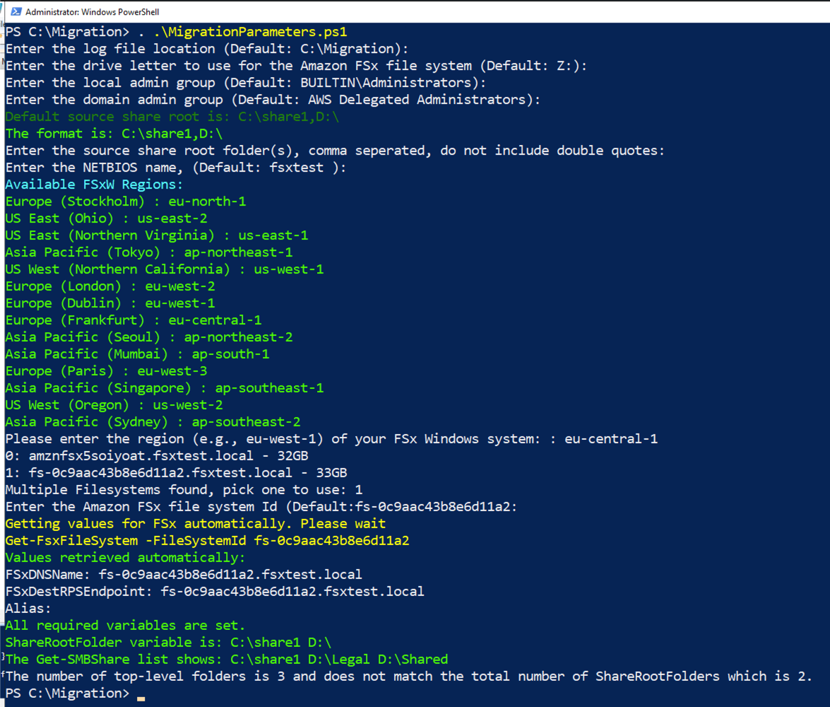 Figure 3 MigrationParameters