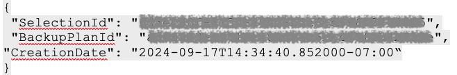 CLI result with the resource-assignment ID