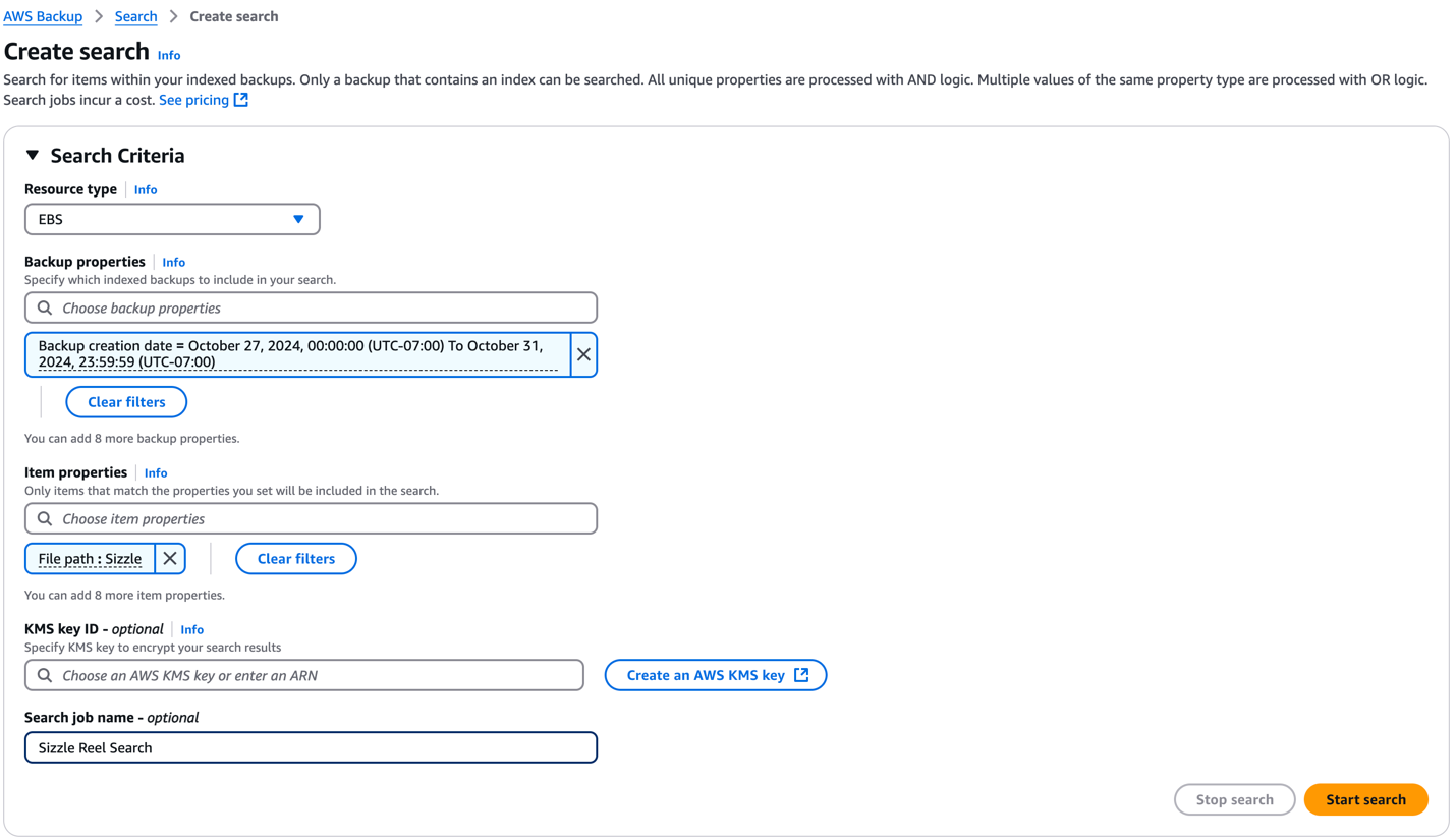 Figure 4. Enter search criteria