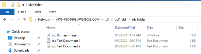 Figure 11: Data information in the AWS environment after migration