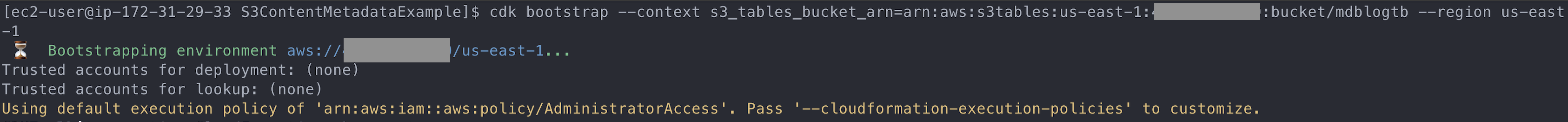 Figure 2- AWS CDK bootstrap