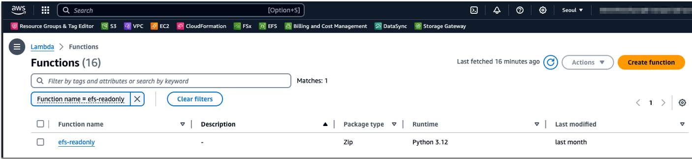 Figure 11: Confirming Lambda function is created
