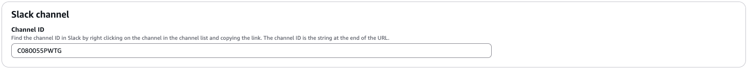 Slack channel ID