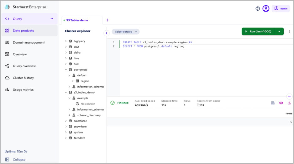 3_sample TPCH region data