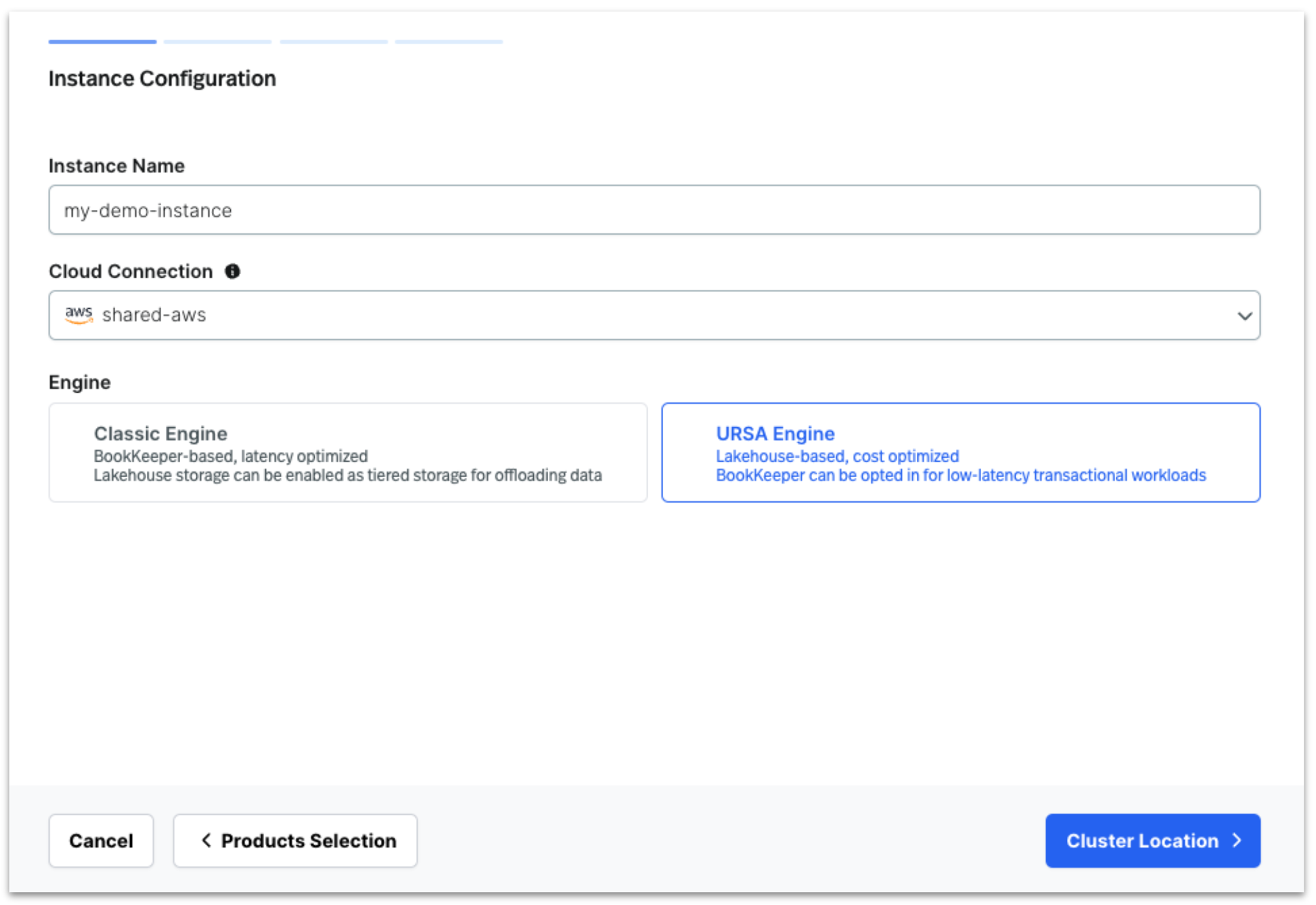 Figure 6_Image showcasing StreamNative Cloud instance configuration with Ursa engine