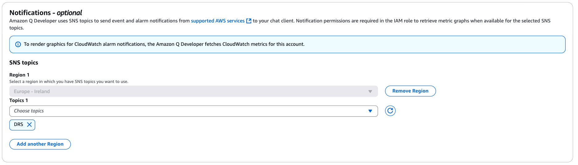 Configure Amazon Q Developer to use SNS Topic