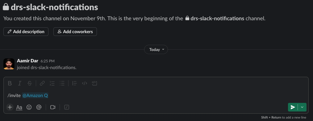Invite Amazon Q Developer to Slack