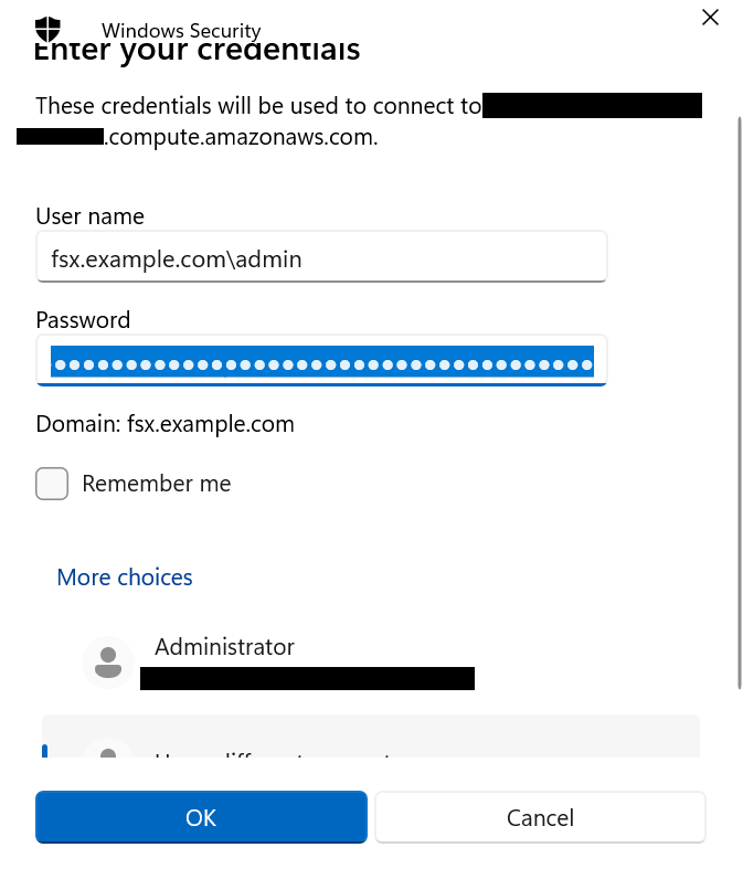 Enter your credentials