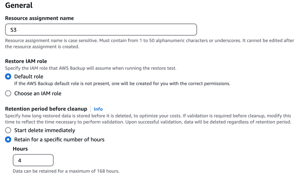 Figure 3: Sample resource assignment for S3