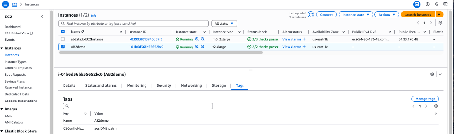 screenshot in which user is adding tag to EC2 instance