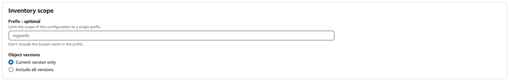 Figure 5: Configure the inventory scope of your inventory configuration