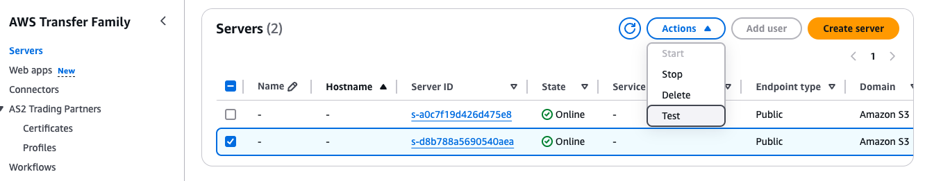 Figure 12: Testing for SFTP access