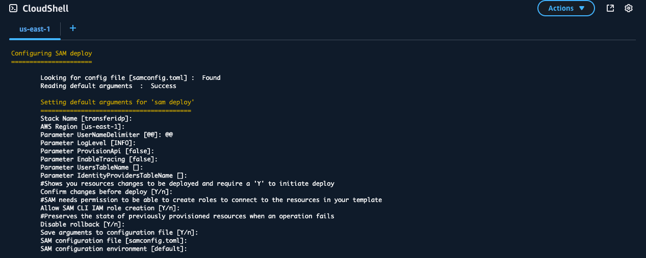 Figure 7: Deploying AWS CloudFormation for custom IdP