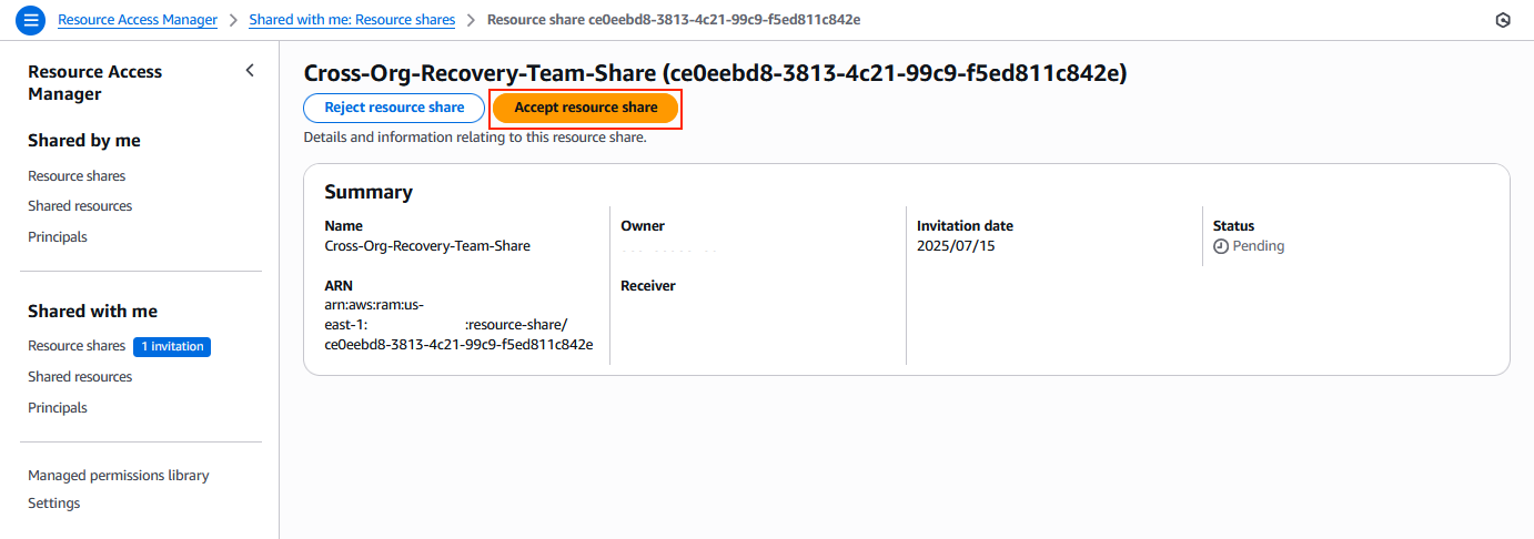 Figure 16- Request to approve Multi-party approval team share cross-Organization