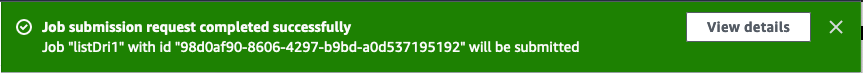 Notification that a AWS Batch job was created
