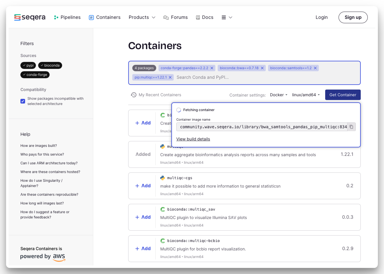 Figure 1 - the community wave registry is easy to access, and even easier to use.