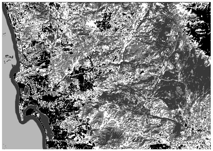 Figure 7 Satellite imagery clustered for local pixel categorization