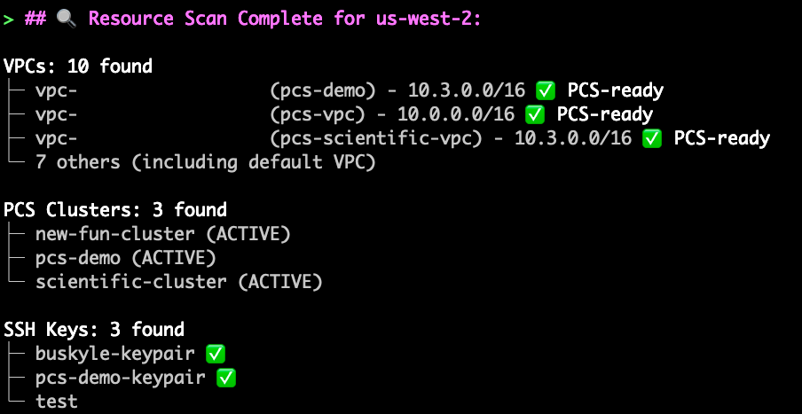 Agent "Resource Scan Complete" output