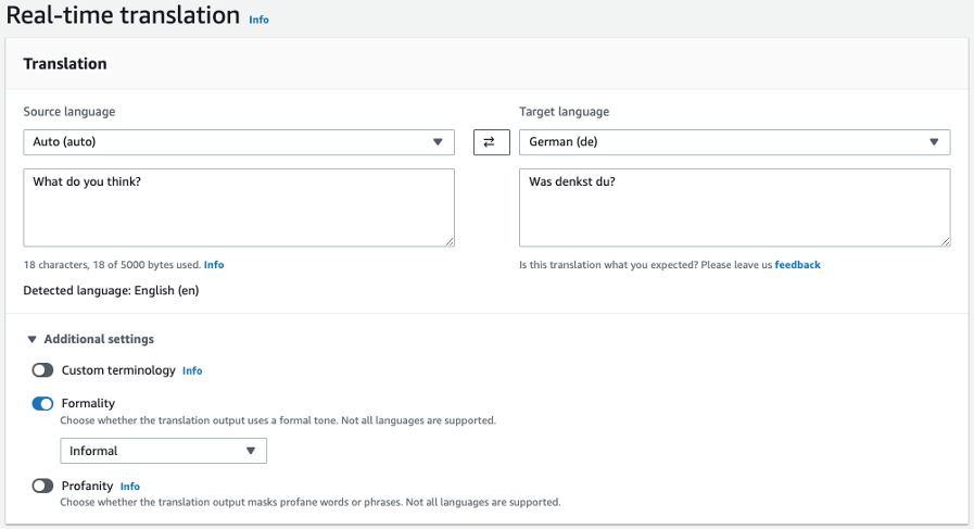 English to German informal translation 