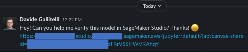 通过发送 Slack 消息或电子邮件来共享模型