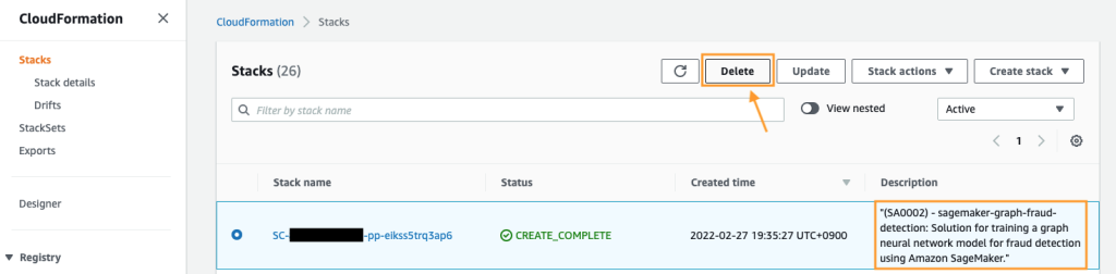 Clean up from AWS CloudFormation