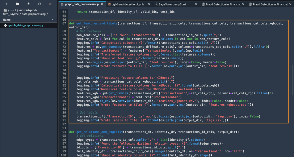 Code lines that handle data format