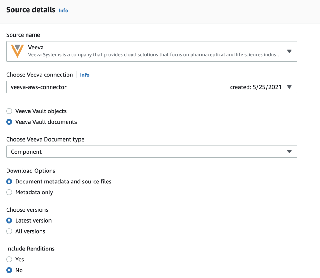Amazon AppFlow Flow Source Details