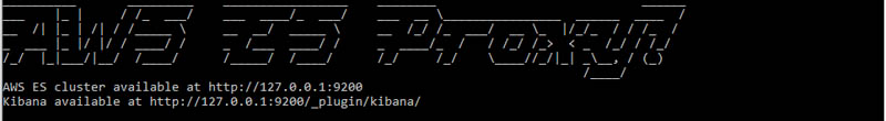 aws-es-kibana console output