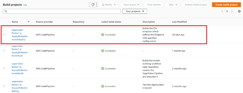 Screenshot of code pipeline 