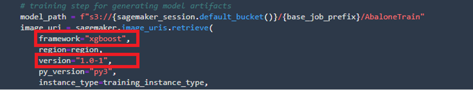 Screenshot of ML framework