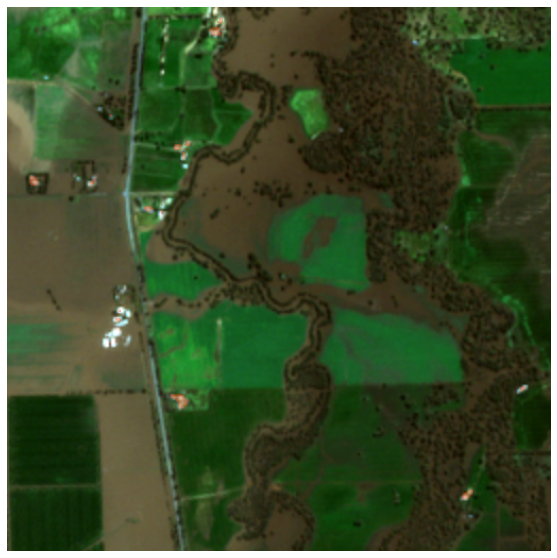 results of the segmentation mask for the Rochester floods